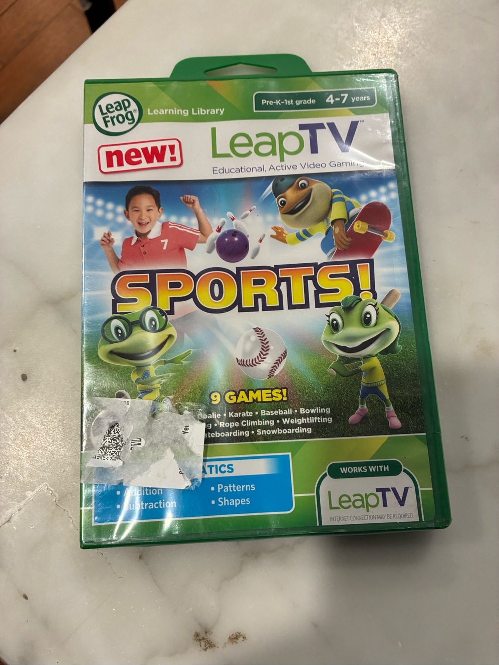 Leap Frog Leap TV Sports Educational Active Video Game Mathematics 4-7 Years